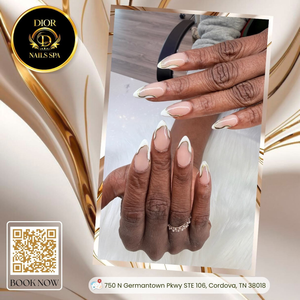 Dior Nails Spa | X-mas nail design 